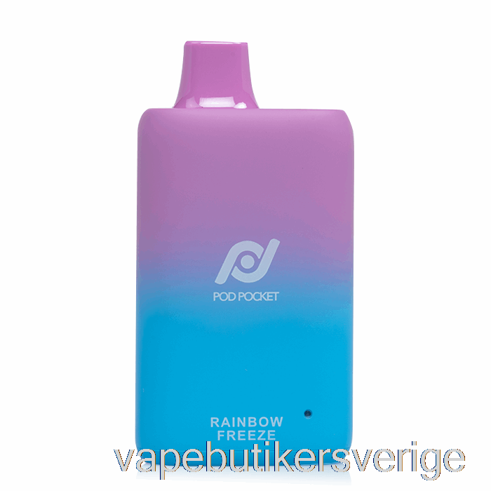 Vape Sverige Podficka 7500 0% Noll Nikotin Engångsregnbågefrys
